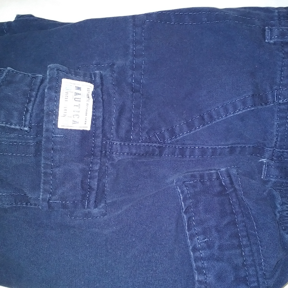 Boys Navy Blue 18M Oshkosh Shorts with front and b